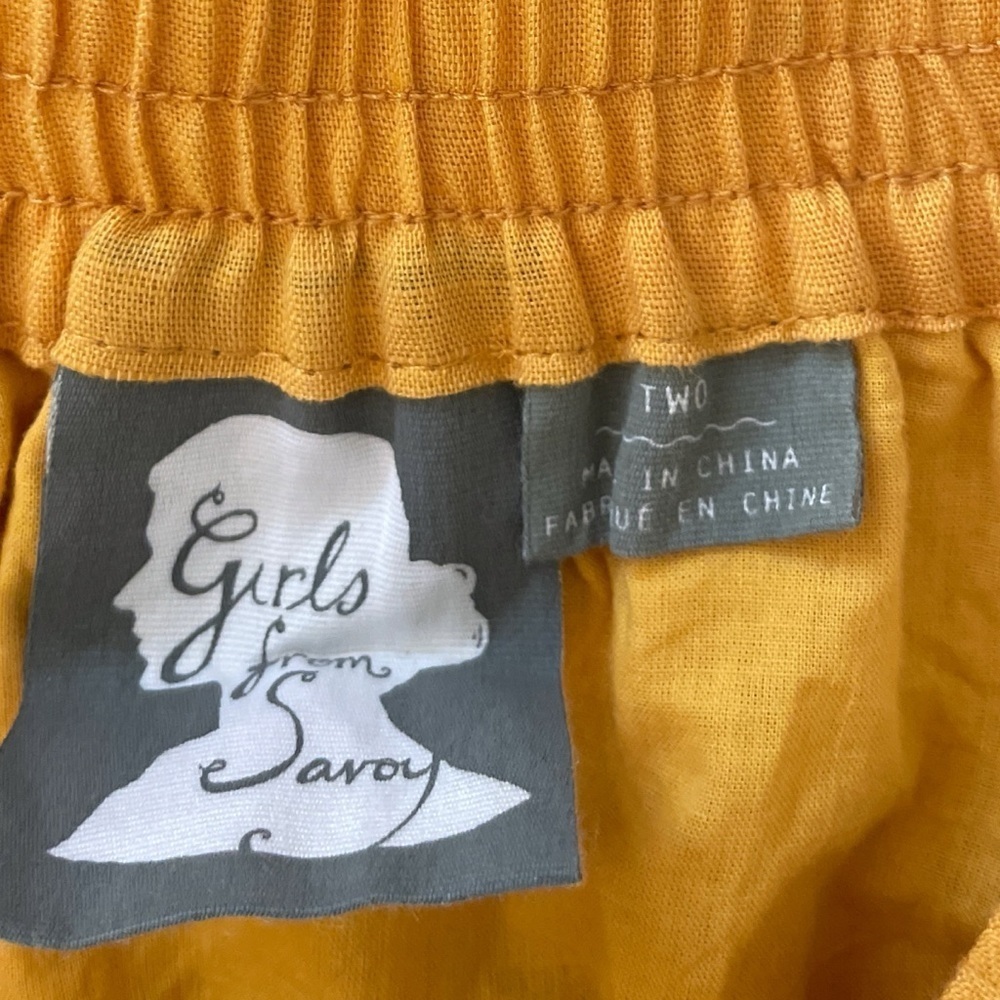 Anthropologie Girl from Savoy Yellow Sugar Work Embroidered Swirl Skirt - Picture 4 of 9